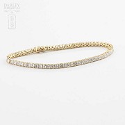 Gold and diamond Rivier bracelet 4.60cts.