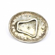 Silver buckle with Matara diamonds or zircons