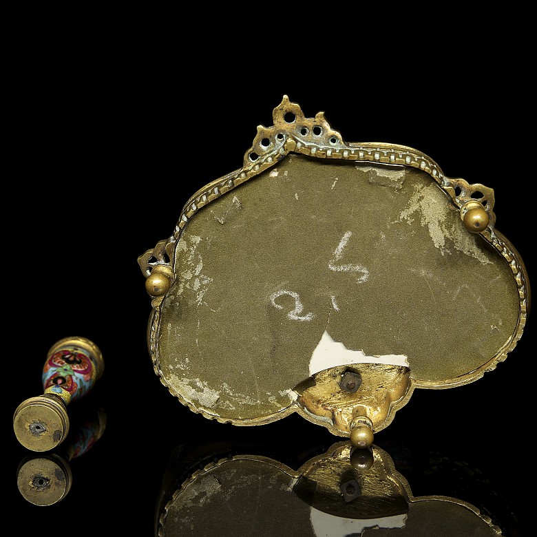 Set of enamelled scribe and stamp seal, 18th-19th century