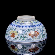 Porcelain bowl with Doucai glaze ‘Flowers’, with Daoguang seal