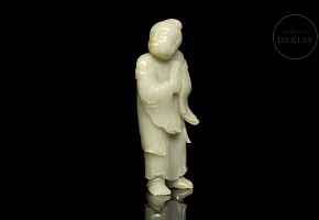 Carved jade figure “Monk”, Qing dynasty