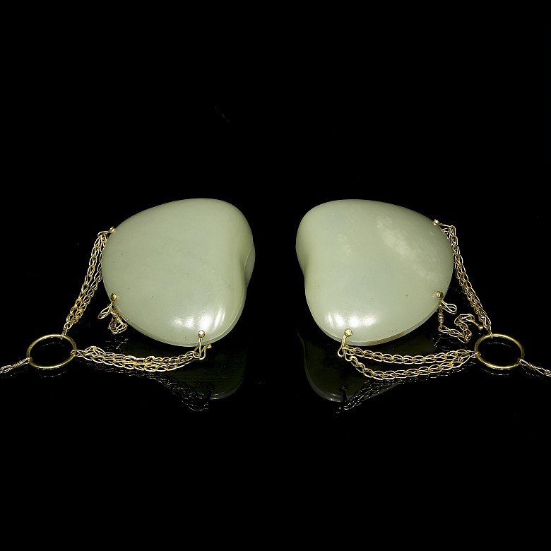 Pair of jade boxes, Qing dynasty, Qianlong