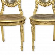 Pair of Louis XVI style chairs, early 20th century