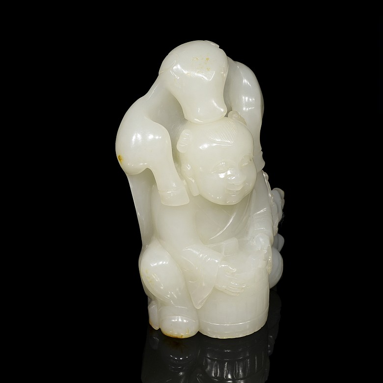 Figura de jade blanco 