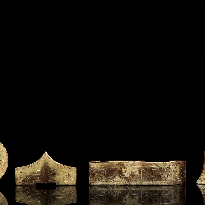 Set of jade sword ornaments, Han dynasty