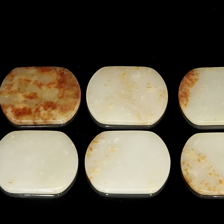 White jade belt plaques, Han Dynasty (206 b.C - 220 a.C)