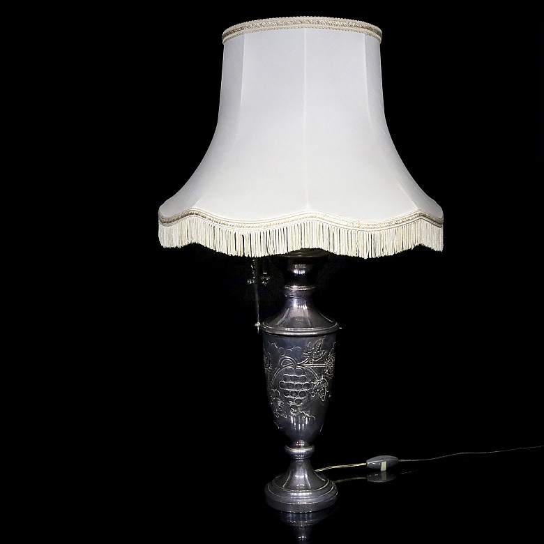 Lamp with metal foot, 20th century