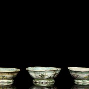 Three ‘famille rose’ bowls, Qing dynasty