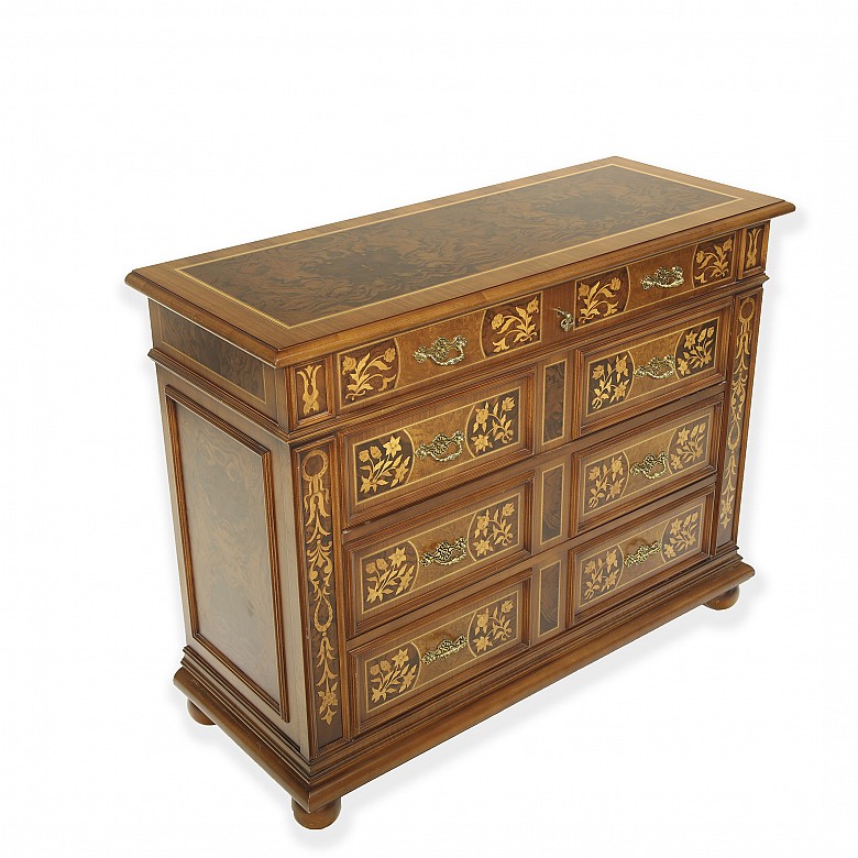 Dutch walnut marquetry furniture - 7