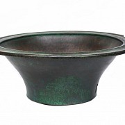 Large flat rim bowl, Indonesia.