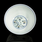 Chinese bowl with lotus flowers, Qianlong mark