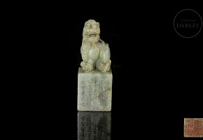 Shoushan ‘Mythical Beast’ stone seal, Qing dynasty