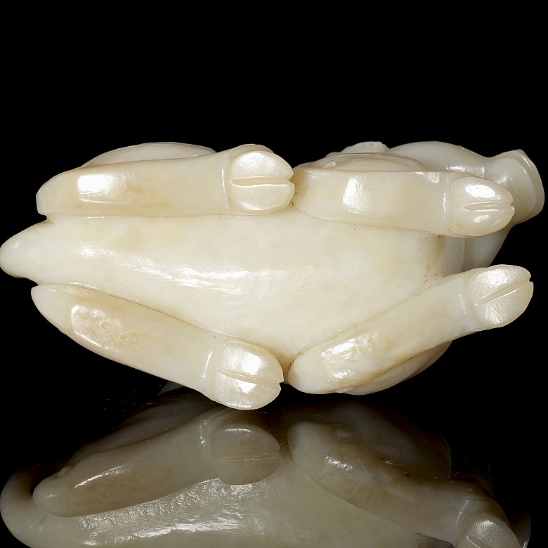 Carved jade figurine ‘Girl with Ox’, Qing dynasty