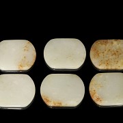 Placas de cinturón de jade blanco, dinastía Han (206 a.C - 220 d.C)