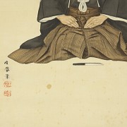 Japanese painting ‘Samurai Portrait’, 20th century