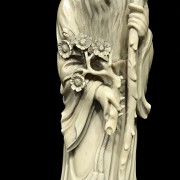 A carved ivory 