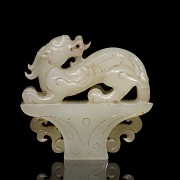 White jade ‘Dragon’ seal, Western Han dynasty