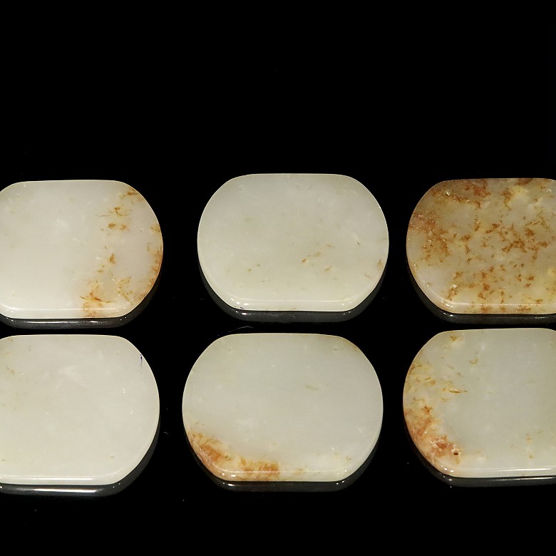 White jade belt plaques, Han Dynasty (206 b.C - 220 a.C)