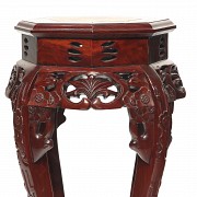 Carved wooden octagonal stand, 20th century