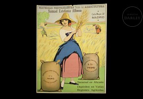 Advertising poster ‘Samuel Fertilising Materials’, Alicante, 20th century