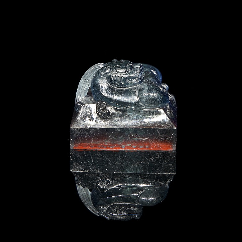 Small aquamarine ‘Dragon’ seal, Qing dynasty