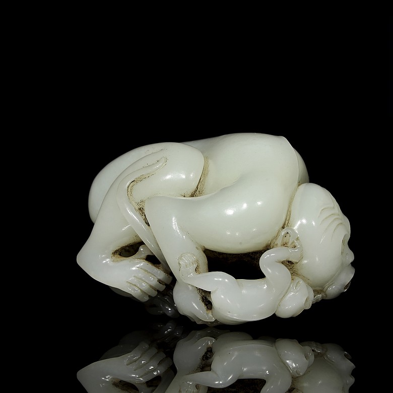 Carved jade figure 