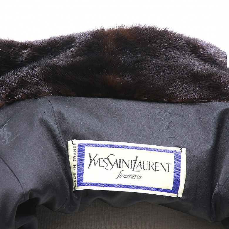 Black mink coat, Yves Saint Laurent Fourrures.