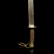 'Shuangdao’ silver-plated metal sword, 20th century