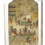 Snuff bottle with a miniature scene, 20th century