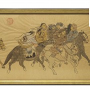 Chinese picture painted on canvas, 20th century