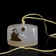 Drum-shaped onyx pendant, Qing dynasty, Qianlong