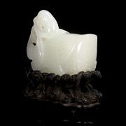 Carved jade figurine ‘Duck and Lotus’, Qing dynasty