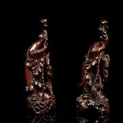 Pair of wooden wise men, 20th century - 1