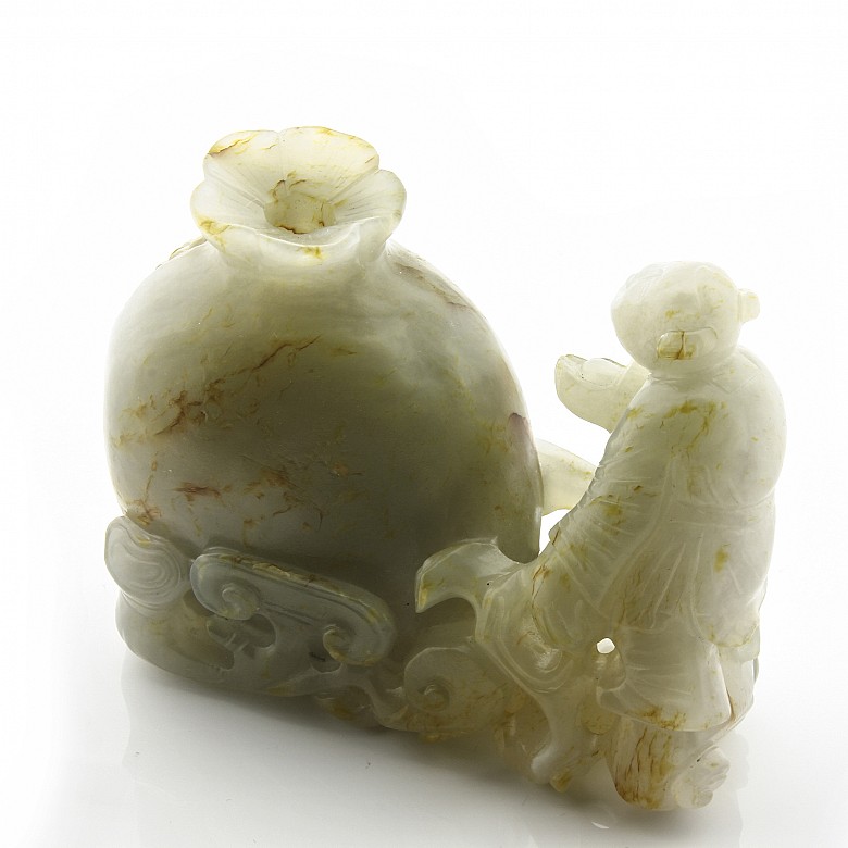 Carved jade figure 