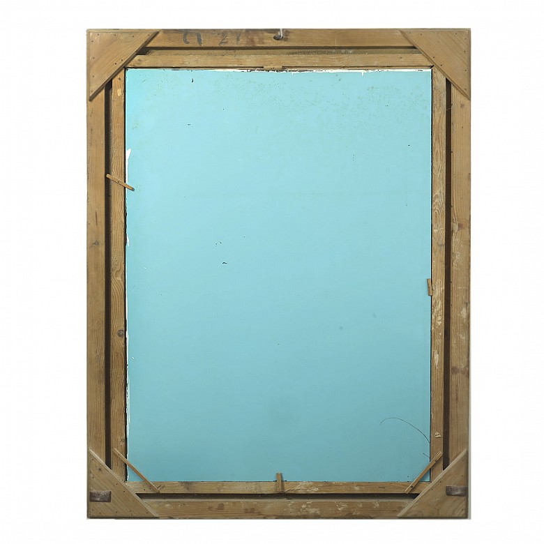 Mirror with gilded wooden frame, 20th Century