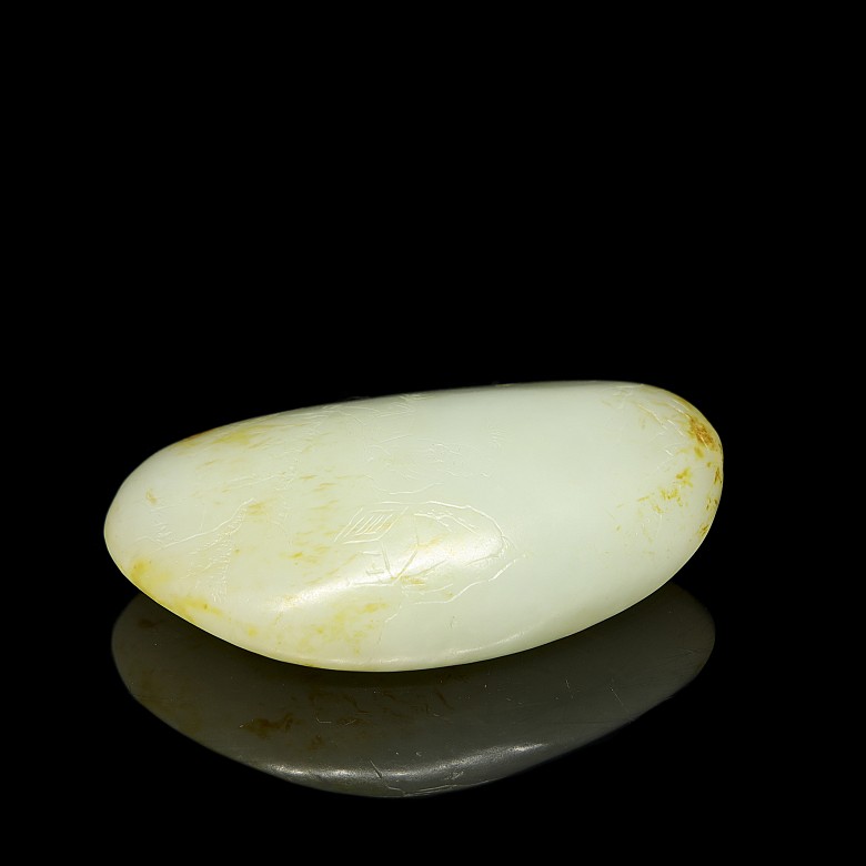 Carved jade “Sage and poem”, Qing dynasty