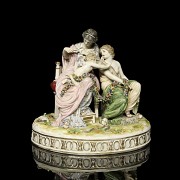 German porcelain ‘Venus clipping Cupid's wings’, 20th century