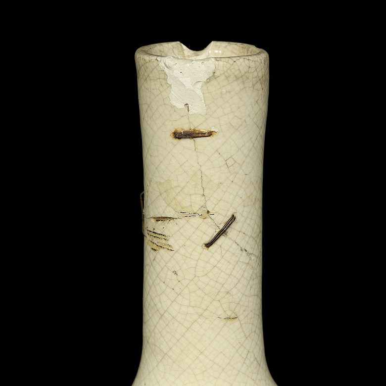 Small ‘Gē yáo’ glazed vase, Qing dynasty - 5