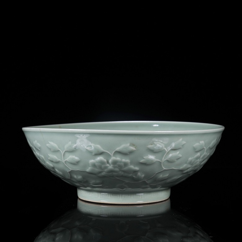 Bol de porcelana vidriada celadón 