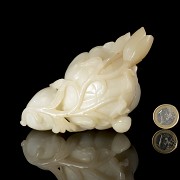 Carved jade brush container ‘Lotus’, Qing dynasty