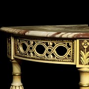 Console with marble top and mirror, Italy, mid-20th century