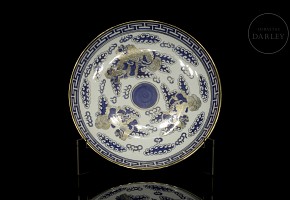 Porcelain dish ‘Foo dogs’, 20th century