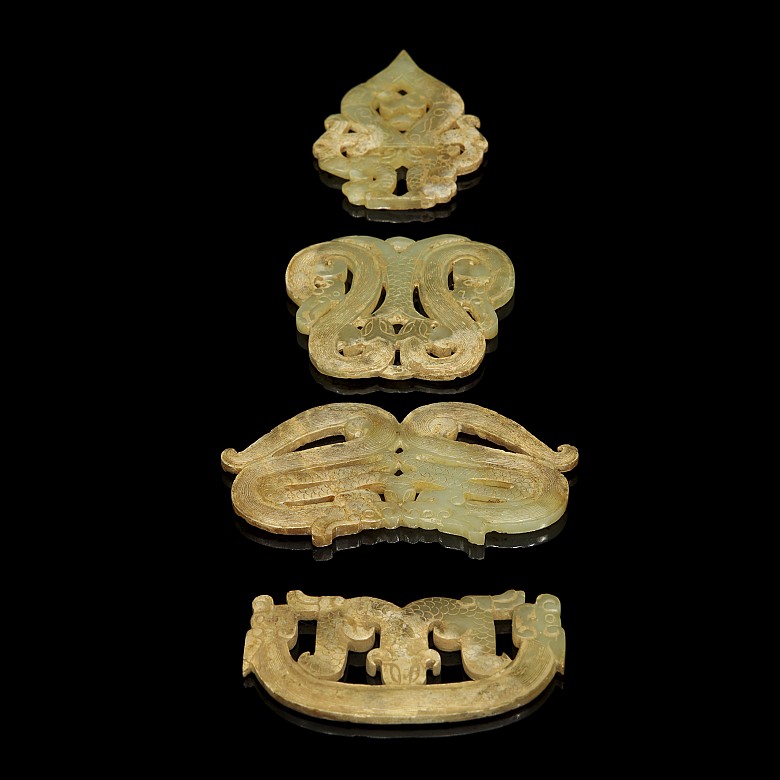 Set of four jade ornaments, Warring Kingdoms