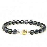 Akoya black pearl bracelet