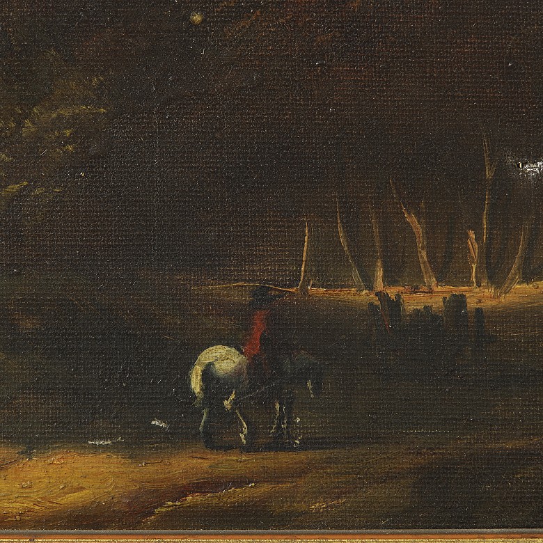 Dutch School, 20th century ‘Landscape with horseman’