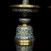 Pair of cloisonné candlesticks, Qing dynasty, Qianglong period