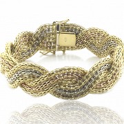 Pulsera trenzada en oro 18 k