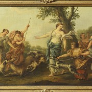 19th century French School ‘Diana and her nymphs hunting’