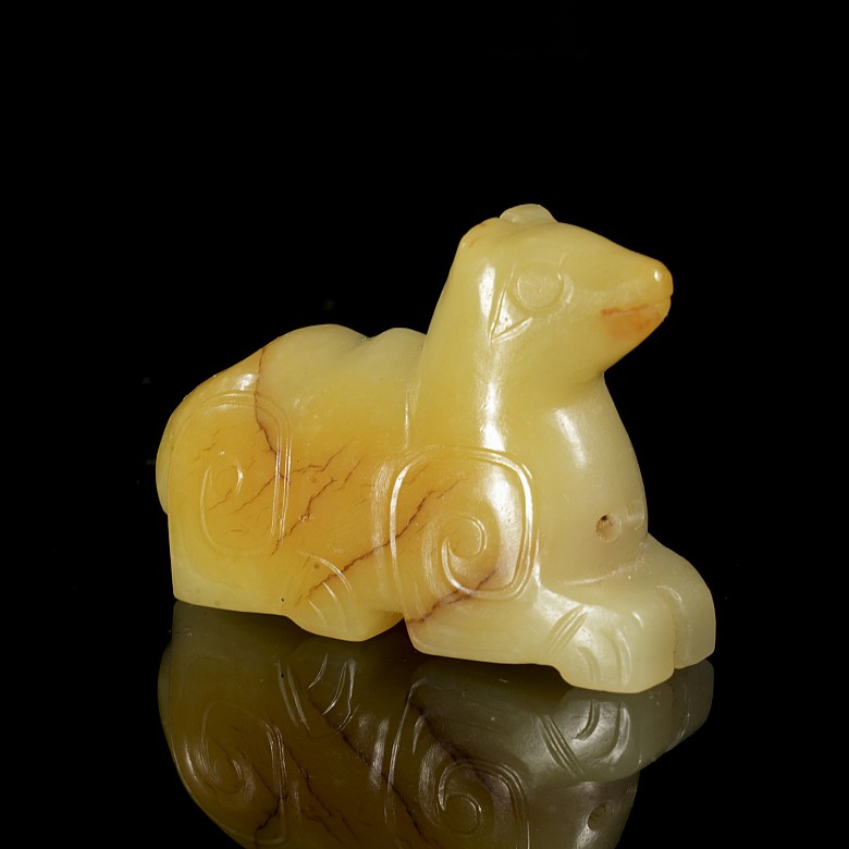 Yellow jade figurine ‘Camel’, Qing dynasty