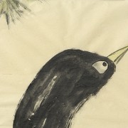 Lin Fengmian (1900-1991) ‘Bird on a pine branch’, 20th century